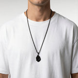 Aech Eliorness Black Necklace – Aech Cheli Pendant &amp; Black Stainless Steel Chain