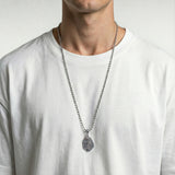 Aech Multicolor Silver Necklace – Gradient Cubic Zirconia &amp; Steel