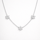 Collier Triple Maguen David — Argent 925 & Zirkonium