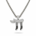 collier hai חי argent zirconium degrade bijou judaica eliorness 