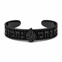 Bracelet Manchette Aech Cheli Noir en Acier Inoxydable – Eliorness