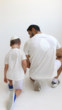 T-shirt Tsitsit Enfant : Blanc Flamme blanche