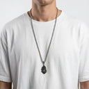 Classic Aech Silver Necklace – Aech Cheli Pendant &amp; Silver Stainless Steel Chain