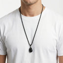 Aech Classic Black Necklace – Aech Cheli Pendant &amp; Stainless Steel Chain