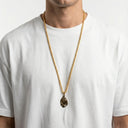 Aech Eliorness Gold Necklace – Aech Cheli Pendant &amp; Gold Stainless Steel Chain