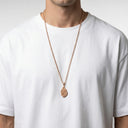 Aech Eliorness Rose Gold Necklace – Aech Cheli Pendant &amp; Rose Gold Stainless Steel Chain