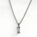 Silver Mezuzah Necklace – Shin &amp; Petek Breslov Symbol