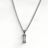 Silver Mezuzah Necklace – Shin & Petek Breslov Symbol
