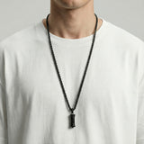 Black Mezuzah Necklace – Aech Cheli Symbol &amp; Petek Parchment