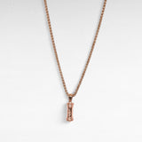 Rose gold Mezuzah necklace – Aech Cheli symbol & Petek parchment