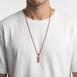 Rose gold Mezuzah necklace – Aech Cheli symbol &amp; Petek parchment