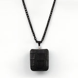 Petek Black Necklace – Black Amulet & Black Stainless Steel Chain