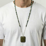 Sefer Army Khaki necklace – Khaki beads &amp; Petek amulet