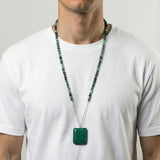 Sefer Green Necklace – Green Beads &amp; Petek Amulet
