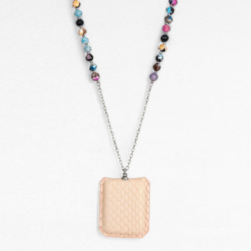 Sefer Multicolor Necklace – Multicolored Beads &amp; Petek Amulet