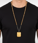 שרשרת ספר טבעית – חרוזים טבעיים וקמע פתק