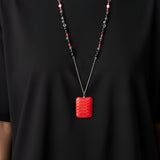 Sefer Red Power Necklace – Red Beads &amp; Petek Amulet
