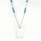 Sefer Turquoise Necklace – Turquoise Beads & Petek Amulet
