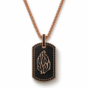 Collier Aech Cheli en or rose serti de diamant teinte noir Eliorness bijou juif moderne