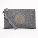 Pochette Voyage Eliorness Gris – Lin & Cuir