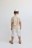 T-shirt Tsitsit Enfant : Beige Flamme Beige