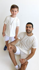 חולצת טריקו לילדים: לבן להבה לבנה