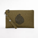 Pochette Voyage Eliorness Kaki – Lin & Cuir