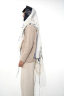 טלית עור כחול כהה