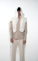 Tallit Moderne Blanc – Modèle Haï | Eliorness