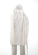 Tallit Moderne Blanc – Modèle Haï | Eliorness