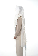 Tallit Moderne Blanc – Modèle Haï | Eliorness