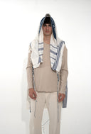 טלית מגן דוד כחול ים