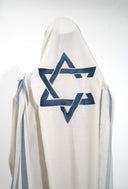 טלית מגן דוד כחול ים