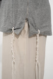 T-shirt Tsitsit : Gris chiné Flamme Noir