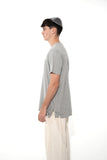 T-shirt Tsitsit : Gris chiné Flamme Noir