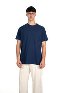 חולצת טי-שירט Tsitsit: כחול כהה חלק