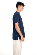 חולצת טי-שירט Tsitsit: כחול כהה חלק