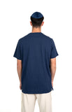 T-shirt Tsitsit : Bleu Marine Uni