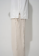 חולצת טי-שירט Tsitsit: לבן אחיד