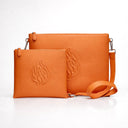 Set Tallit & Téfilines en cuir Orange fuchsia croco– Aech Sheli