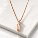 Collier Mezouza en or rose Eliorness piece judaica moderne raffinee