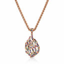 Collier Aech en or rose serti de zirconium teinte multicolore Eliorness bijou juif premium style