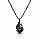 Collier Aech Cheli en acier inoxydable teinte noir Eliorness bijou juif premium style moderne