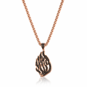 Collier Aech Cheli en or rose serti de diamant noir Eliorness creation judaica contemporaine premium