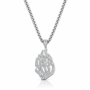 Collier Aech Cheli en argent 925 serti de diamant Eliorness bijou juif moderne et raffine