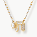 Collier Haï tennis serti de zirconium Eliorness bijou spirituel moderne haut de gamme