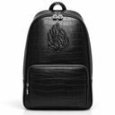 SAC À DOS EN CUIR NOIR CROCO MAT– ÉDITION ELIORNESS AECH SHELI