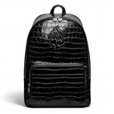 SAC À DOS EN CUIR NOIR CROCO – ÉDITION BRILLANT AECH SHELI