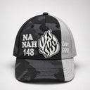 Casquette Na Nah 148 noir et gris Aech Sheli broderie flamme Eliorness judaica