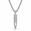 collier balle argent zirconium bijou judaica eliorness pendentif balle chaine acier inox homme femme